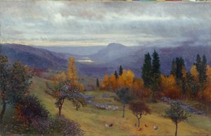 私の庭の秋（キャンバスに油彩） 作： Christian Eriksen Skredsvig