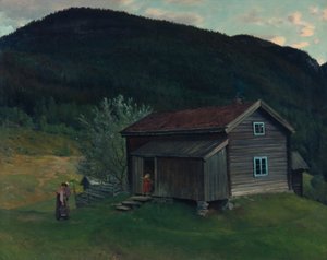 小さな農場、エゲダ 作： Christian Eriksen Skredsvig
