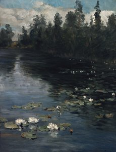睡蓮（キャンバスに油彩） 作： Christian Eriksen Skredsvig