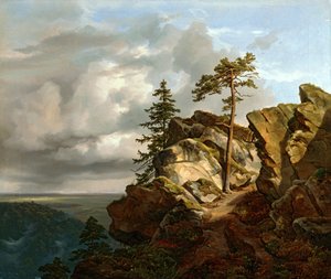ハルツの風景 (ハールブルク近くのリューネブルクヒース) 作： Christian Ernst Bernhard Morgenstern
