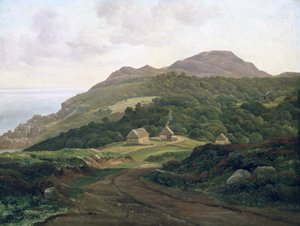 スウェーデン沿岸、1828年（船上の紙に油彩） 作： Christian Ernst Bernhard Morgenstern