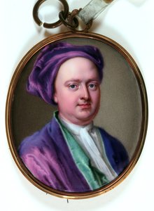 エドワードロードハーレー、1719年（エナメル質） 作： Christian Friedrich Zincke