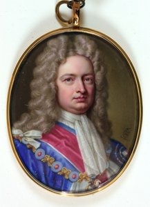 ロバートハーレー1度目のオックスフォードアンドモーティマー伯爵、1716年（エナメル質） 作： Christian Friedrich Zincke
