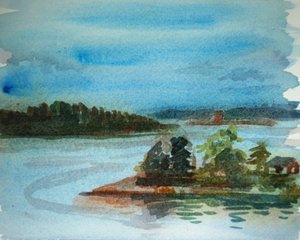 群島3、2010年（水彩画） 作： Christian Furr