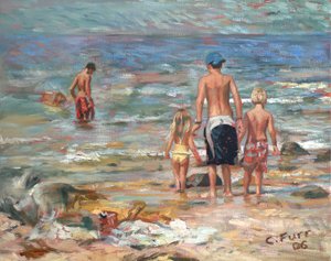 浜辺の風景, 2006 （リネンに油彩）