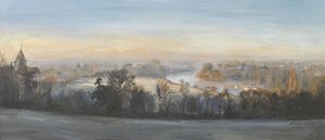 青い日曜日、冬の朝-リッチモンド・ヒル、2013年（キャンバスに油彩） 作： Christian Furr