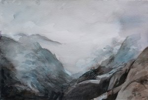 雲のパヴィリオン、2015年（紙に水彩画）