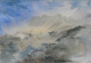 クラウド・テンプル、2015年（紙に水彩画）