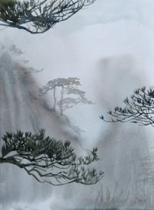 山の最後、2015年（紙に水彩）