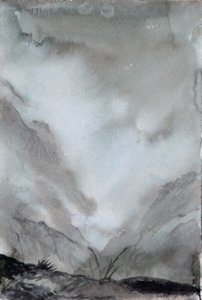 ミスト・バレー、2015年（紙に水彩画） 作： Christian Furr