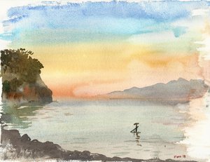 ローズ・イオニア海（水彩） 作： Christian Furr
