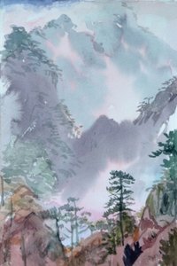 ローズマウンテン、シャングリラ、2015年（紙に水彩画） 作： Christian Furr