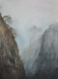 黄帝の谷》2015年（紙に水彩画） 作： Christian Furr