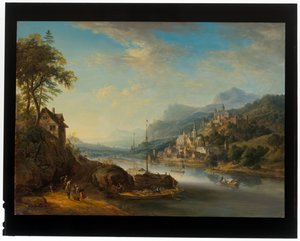 ラインラントの風景のペア 作： Christian Georg the Elder Schuetz