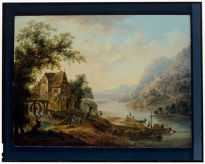 二つのライン風景 作： Christian Georg the Elder Schuetz