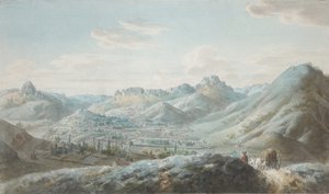 1810年代のクリミア山脈のタラクタシュ山脈の眺め 作： Christian Gottfried Heinrich Geissler