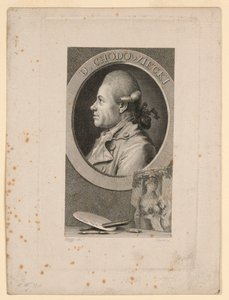 Daniele Chodoiecki の肖像、「Neue Bibliotheh der sönen Wissenschaften」の口絵、ライプツィヒ、ドイツ、1780 年 作： Christian Gottlieb Geyser