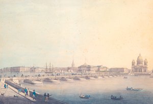 1820 年以前のピーターズバーグの聖イサク橋の眺め。