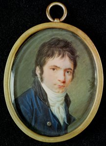 ルートヴィヒヴァンベートーベンのミニチュアポートレート（1770-1827）、1802 作： Christian Hornemann