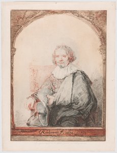 肘掛け椅子に座る男の肖像（オランダとフランスの著名な画家による模写画集より 作： Christian Josi