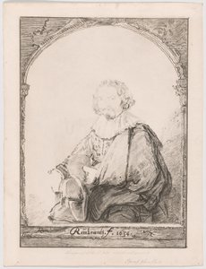 肘掛け椅子に座る男の肖像（オランダとフランスの著名な画家による模写画集より 作： Christian Josi