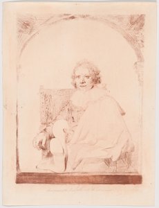 肘掛け椅子に座る男の肖像（オランダとフランスの著名な画家による模写画集より 作： Christian Josi