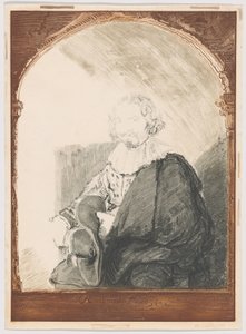 肘掛け椅子に座る男の肖像（オランダとフランスの著名な画家による模写画集より 作： Christian Josi