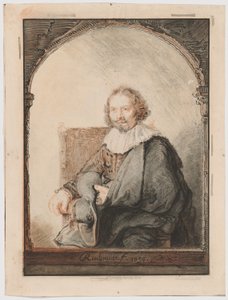 肘掛け椅子に座る男の肖像（オランダとフランスの著名な画家による模写画集より 作： Christian Josi