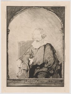 肘掛け椅子に座る男の肖像（オランダとフランスの著名な画家による模写画集より 作： Christian Josi