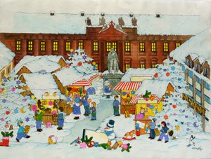 クリスマスマーケット（旧市街、エアランゲン大学 作： Christian Kaempf