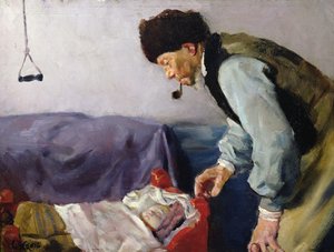 ニールス・ハイヘデと小さなソフス 作： Christian Krohg