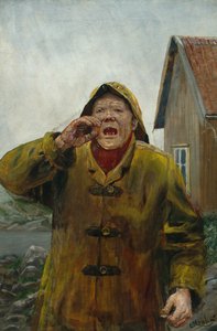 叫ぶ漁師（絵画） 作： Christian Krohg