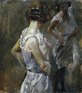 トイレ（キャンバスに油彩） 作： Christian Krohg