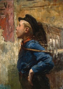 口笛を吹く用事の少年 作： Christian Krohg