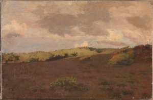 ヒースの風景。 秋 作： Christian Mourier Petersen
