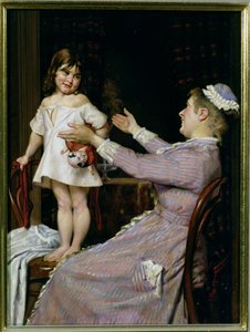 人形と彼女の看護婦の少女1896 作： Christian Pram Henningsen