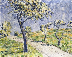 秋の風景; Herbstlandschaft、c.1907（キャンバスに油彩） 作： Christian Rohlfs