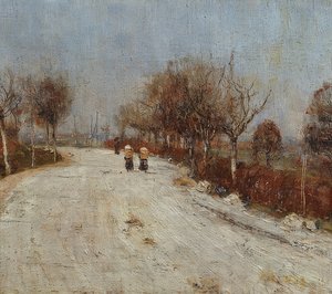 ゲルゼーダへのショッセ。 1893 作： Christian Rohlfs