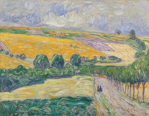 Oberweimarの近くの風景。 1904 作： Christian Rohlfs