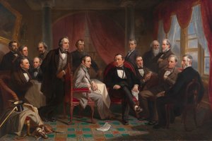 ワシントン・アーヴィングとサニーサイドの文学仲間 作： Christian Schussele