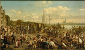 1878年に電信ケーブルを敷設 作： Christian Sell