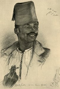 アブドゥル、アスワン ホテルのウェイター、エジプト、1898 年。 作： Christian Wilhelm Allers