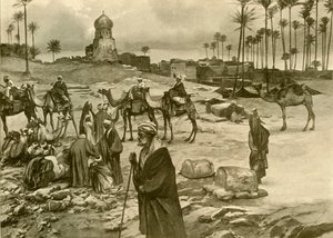 ミトラヒネのキャラバン、1898年。 作： Christian Wilhelm Allers