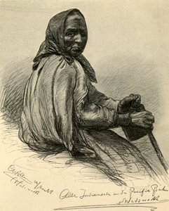 年配のネイティブ アメリカンの女性、ワズワース、ネバダ州、アメリカ合衆国、1898 年。