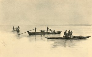漁船、セイロン、1898 年。 作： Christian Wilhelm Allers