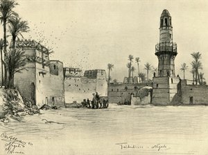 ナガダ、エジプト、1898 年の住宅。 作： Christian Wilhelm Allers
