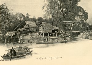 高床式住宅、バンコク、サイアム、1898 年。