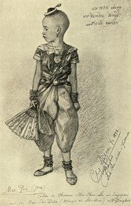メーポン - 中国の少女、バンコク、1898 年。 作： Christian Wilhelm Allers