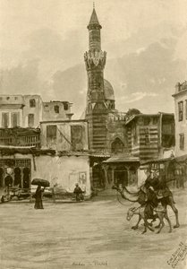 モスク、ブラク、カイロ、エジプト、1898 年。 作： Christian Wilhelm Allers
