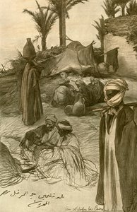 カイロのナイル川のほとり、1898年。 作： Christian Wilhelm Allers